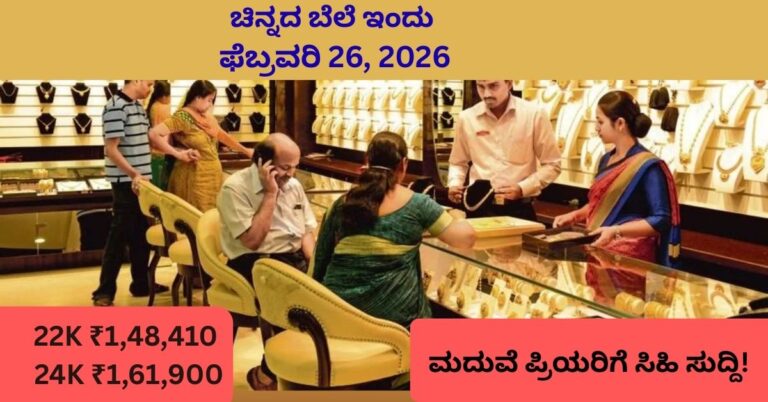 ಚಿನ್ನದ ಬೆಲೆ ಇಂದು 22K 24K Bengaluru Feb 26 2026