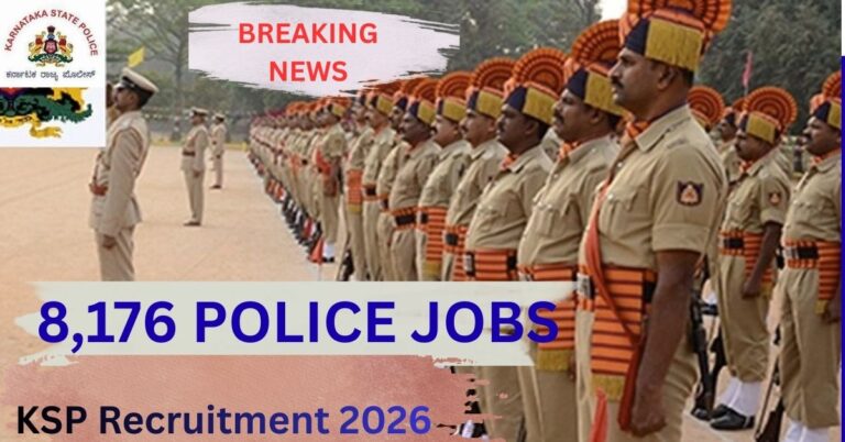 KSP Recruitment 2026 Police Jobs Karnataka 8176 Posts