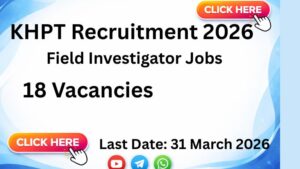 KHPT Recruitment 2026 field investigator vacancy apply online last date 31 March 2026