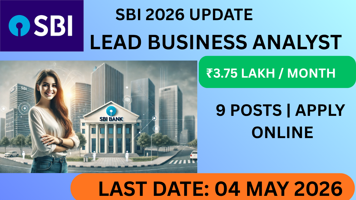 SBI recruitment 2026 lead business analyst vacancy