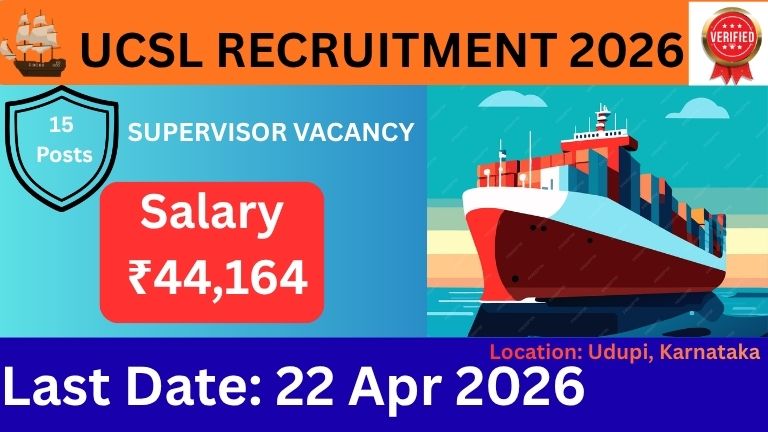 UCSL Supervisor Vacancy 2026 Udupi Apply Online Salary 44164